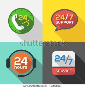 stock-vector-customer-service-hours-support-flat-icon-set-157096001